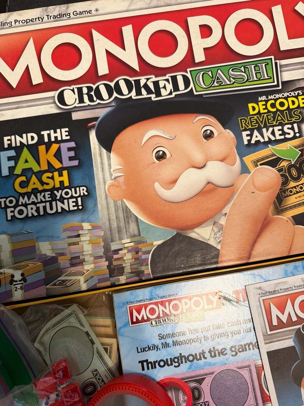 Monopoly Crooked Cash Board Game with Decoder